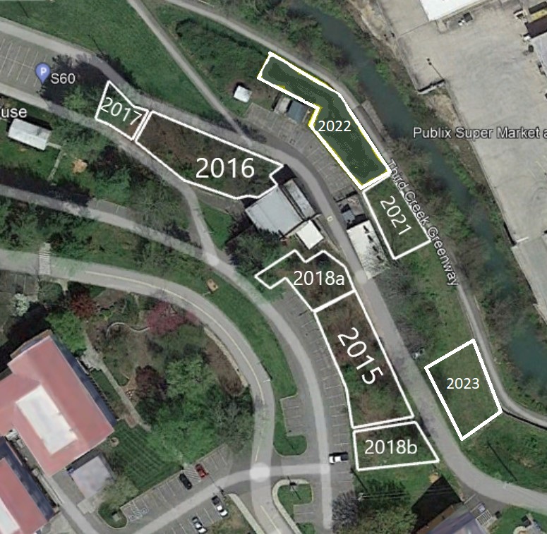 Map shows different restored land plots