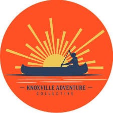 Knoxville Adventure Collective logo with sunlight and person in canoe.