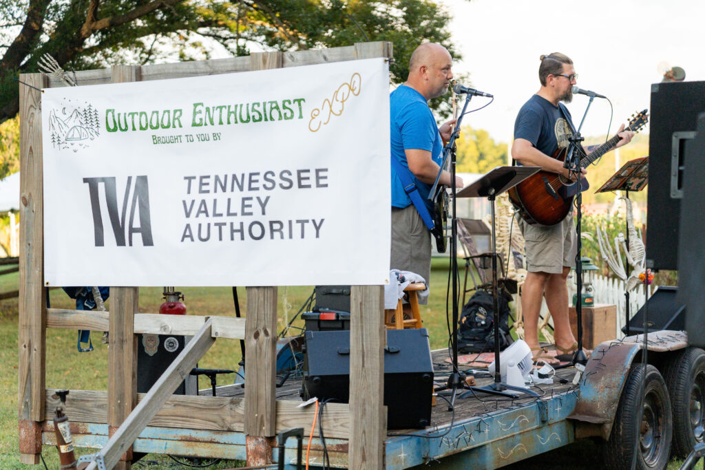 A band performs on a trailer.